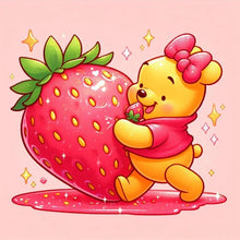 Load image into Gallery viewer, Diamond Painting - Full Round - Winnie the Pooh and Strawberries (30*30CM)
