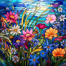 Load image into Gallery viewer, Diamond Painting - Full Round - glass art colorful flowers (30*30CM)
