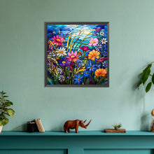 Load image into Gallery viewer, Diamond Painting - Full Round - glass art colorful flowers (30*30CM)
