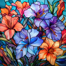Load image into Gallery viewer, Diamond Painting - Full Round - glass art colorful flowers (30*30CM)
