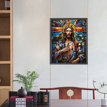 Load image into Gallery viewer, Diamond Painting - Full Round - jesus glass art (40*50CM)
