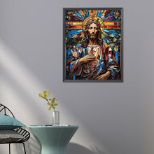 Load image into Gallery viewer, Diamond Painting - Full Round - jesus glass art (40*50CM)
