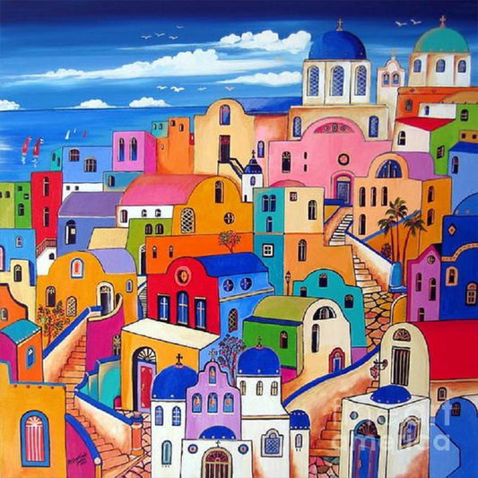 Diamond Painting - Full Round - color house (40*40CM)