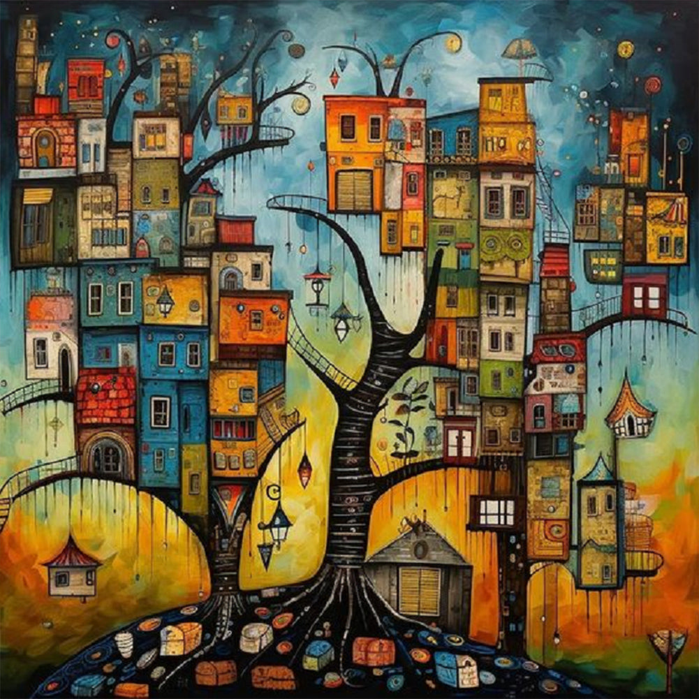 Diamond Painting - Full Round - color house (30*30CM)