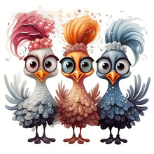 Load image into Gallery viewer, Diamond Painting - Full Round - funny chicken (40*40CM)
