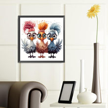 Load image into Gallery viewer, Diamond Painting - Full Round - funny chicken (40*40CM)
