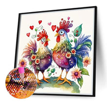 Load image into Gallery viewer, Diamond Painting - Full Round - funny chicken (40*40CM)
