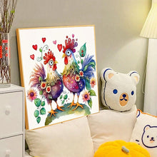 Load image into Gallery viewer, Diamond Painting - Full Round - funny chicken (40*40CM)
