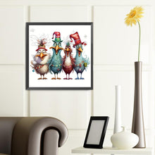 Load image into Gallery viewer, Diamond Painting - Full Round - funny chicken (40*40CM)
