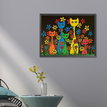 Diamond Painting - Full Square - flower kitten (40*30CM)