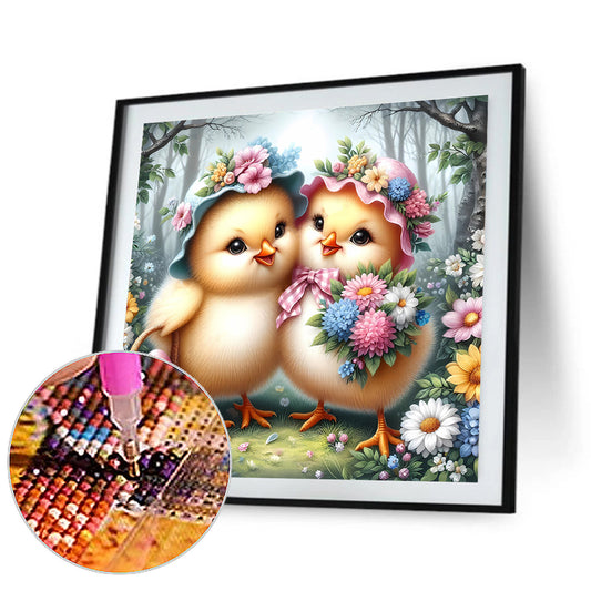 Diamond Painting - Full Round - easter chick (30*30CM)