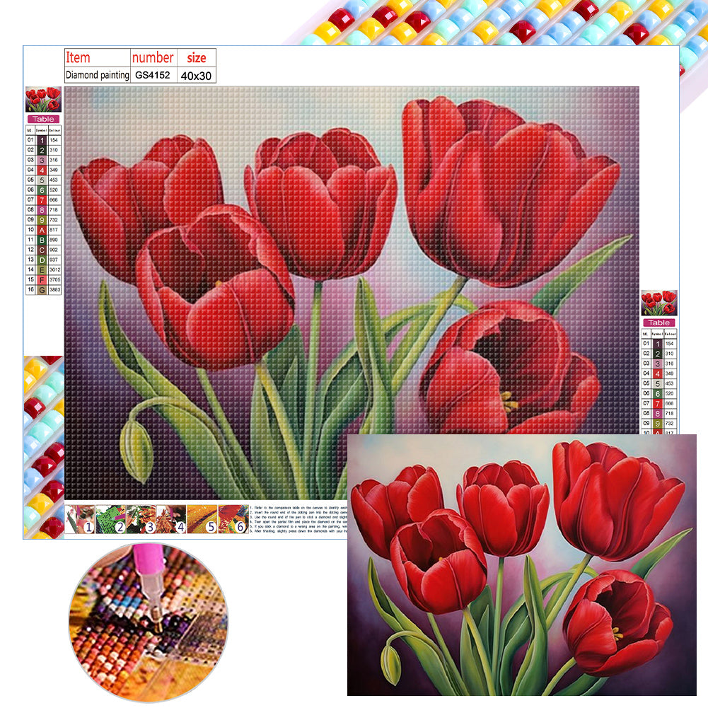 Diamond Painting - Full Square - tulip (40*30CM)