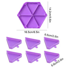 Load image into Gallery viewer, Large Capacity DIY Hexagonal Diamond Painting Tray Kit with Spoon Brush (Purple)
