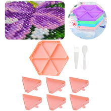 Load image into Gallery viewer, Large Capacity DIY Hexagonal Diamond Painting Tray Kit with Spoon Brush (Pink)
