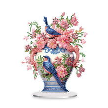 Load image into Gallery viewer, Acrylic Bird Flower Vase Desktop Diamond Painting Art Kits for Home Office Decor
