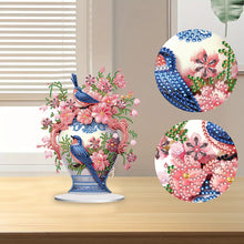 Load image into Gallery viewer, Acrylic Bird Flower Vase Desktop Diamond Painting Art Kits for Home Office Decor
