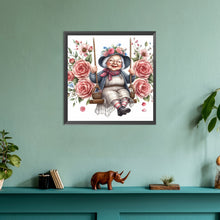 Load image into Gallery viewer, Diamond Painting - Full Round - Happy old lady on swing (30*30CM)
