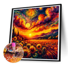 Load image into Gallery viewer, Diamond Painting - Full Round - A sea of sunflowers in Van Gogh¡¯s eyes (30*30CM)

