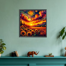 Load image into Gallery viewer, Diamond Painting - Full Round - A sea of sunflowers in Van Gogh¡¯s eyes (30*30CM)

