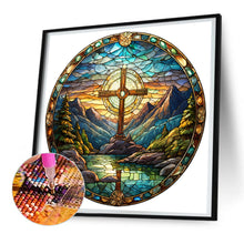 Load image into Gallery viewer, Diamond Painting - Full Round - cross nature landscape glass art (30*30CM)
