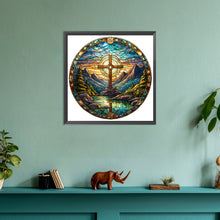 Load image into Gallery viewer, Diamond Painting - Full Round - cross nature landscape glass art (30*30CM)
