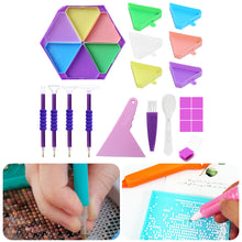 Load image into Gallery viewer, Diamond Painting Tool Accessory Tray Kit with Brush Spoon Pen Glue Clay (Set 1)
