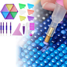 Load image into Gallery viewer, Diamond Painting Tool Accessory Tray Kit with Brush Spoon Pen Glue Clay (Set 1)

