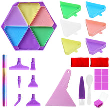 Load image into Gallery viewer, Diamond Painting Tool Accessory Tray Kit with Brush Spoon Glue Clays (Set 2)
