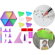 Load image into Gallery viewer, Diamond Painting Tool Accessory Tray Kit with Brush Spoon Glue Clays (Set 2)
