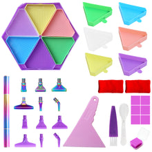 Load image into Gallery viewer, Diamond Painting Tool Accessory Tray Kit with Brush Spoon Glue Clays (Set 3)
