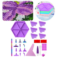 Load image into Gallery viewer, Diamond Painting Tool Accessory Tray Kit with Brush Spoon Glue Clays (Set 3)
