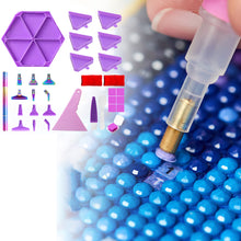 Load image into Gallery viewer, Diamond Painting Tool Accessory Tray Kit with Brush Spoon Glue Clays (Set 3)
