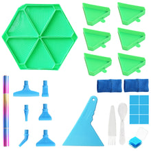 Load image into Gallery viewer, Diamond Painting Tool Accessory Tray Kit with Brush Spoon Glue Clays (Set 2)
