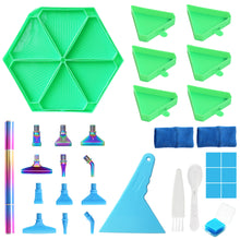 Load image into Gallery viewer, Diamond Painting Tool Accessory Tray Kit with Brush Spoon Glue Clays (Set 3)
