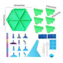 Load image into Gallery viewer, Diamond Painting Tool Accessory Tray Kit with Brush Spoon Glue Clays (Set 3)
