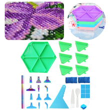 Load image into Gallery viewer, Diamond Painting Tool Accessory Tray Kit with Brush Spoon Glue Clays (Set 3)
