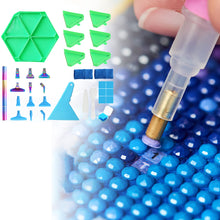 Load image into Gallery viewer, Diamond Painting Tool Accessory Tray Kit with Brush Spoon Glue Clays (Set 3)
