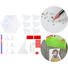 Load image into Gallery viewer, Diamond Painting Tool Accessory Tray Kit with Brush Spoon Glue Clays (Set 2)
