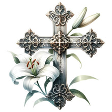 Load image into Gallery viewer, Diamond Painting - Full Square - cross lily (30*30CM)
