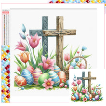 Load image into Gallery viewer, Diamond Painting - Full Square - easter cross (30*30CM)
