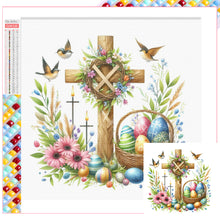 Load image into Gallery viewer, Diamond Painting - Full Square - easter cross (30*30CM)
