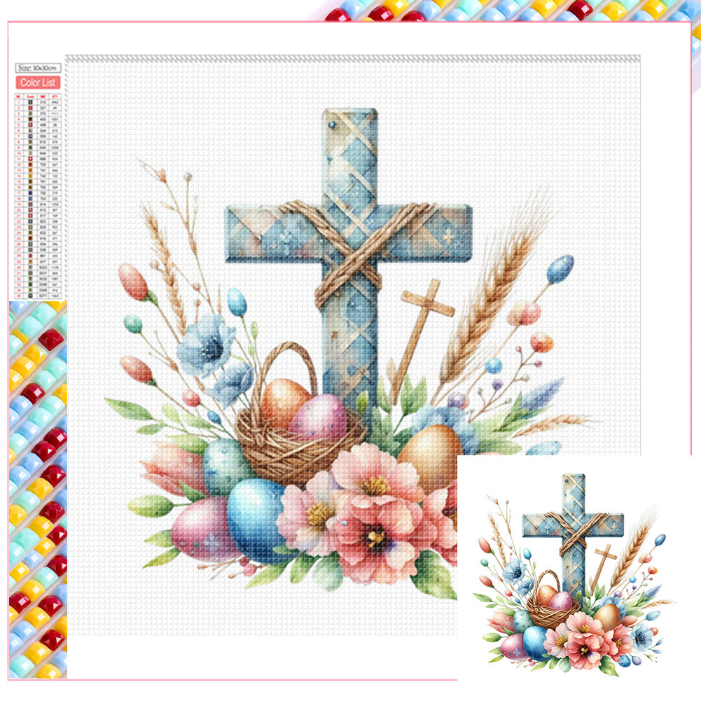 Diamond Painting - Full Square - easter cross (30*30CM)