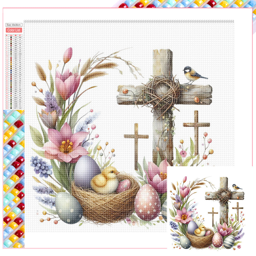 Diamond Painting - Full Square - easter cross (30*30CM)