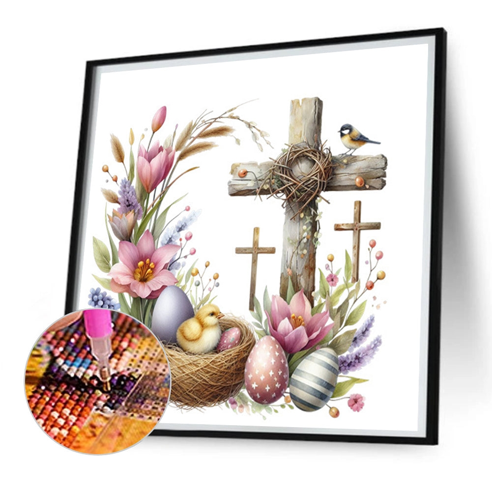 Diamond Painting - Full Square - easter cross (30*30CM)