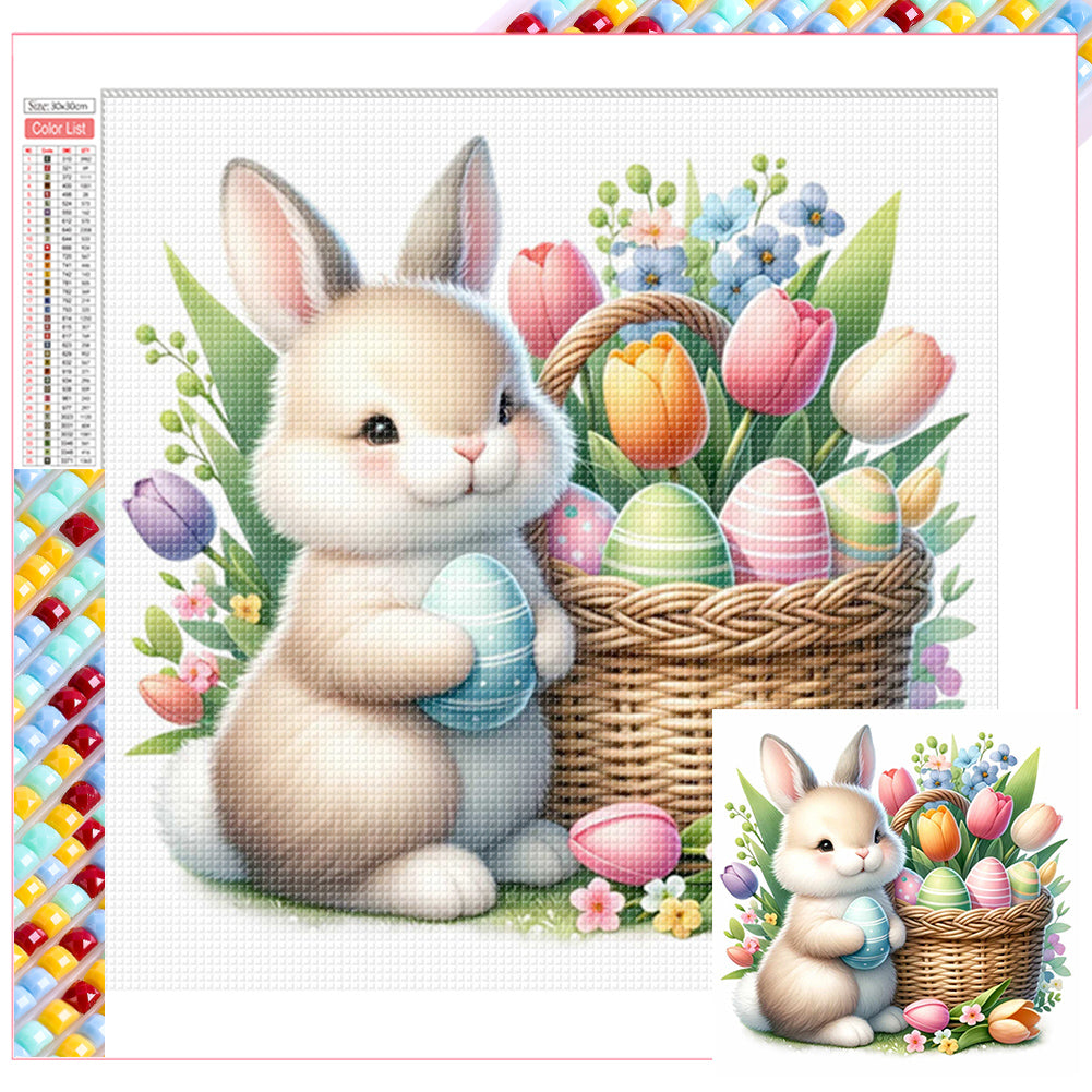 Diamond Painting - Full Square - Easter gnomes and animals (30*30CM)