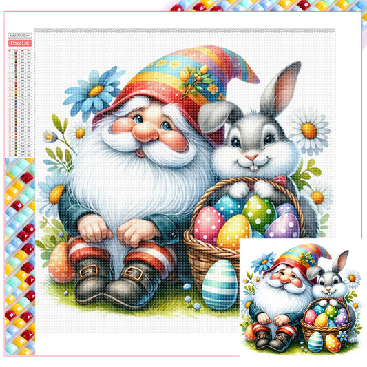 Diamond Painting - Full Square - Easter gnomes and animals (30*30CM)