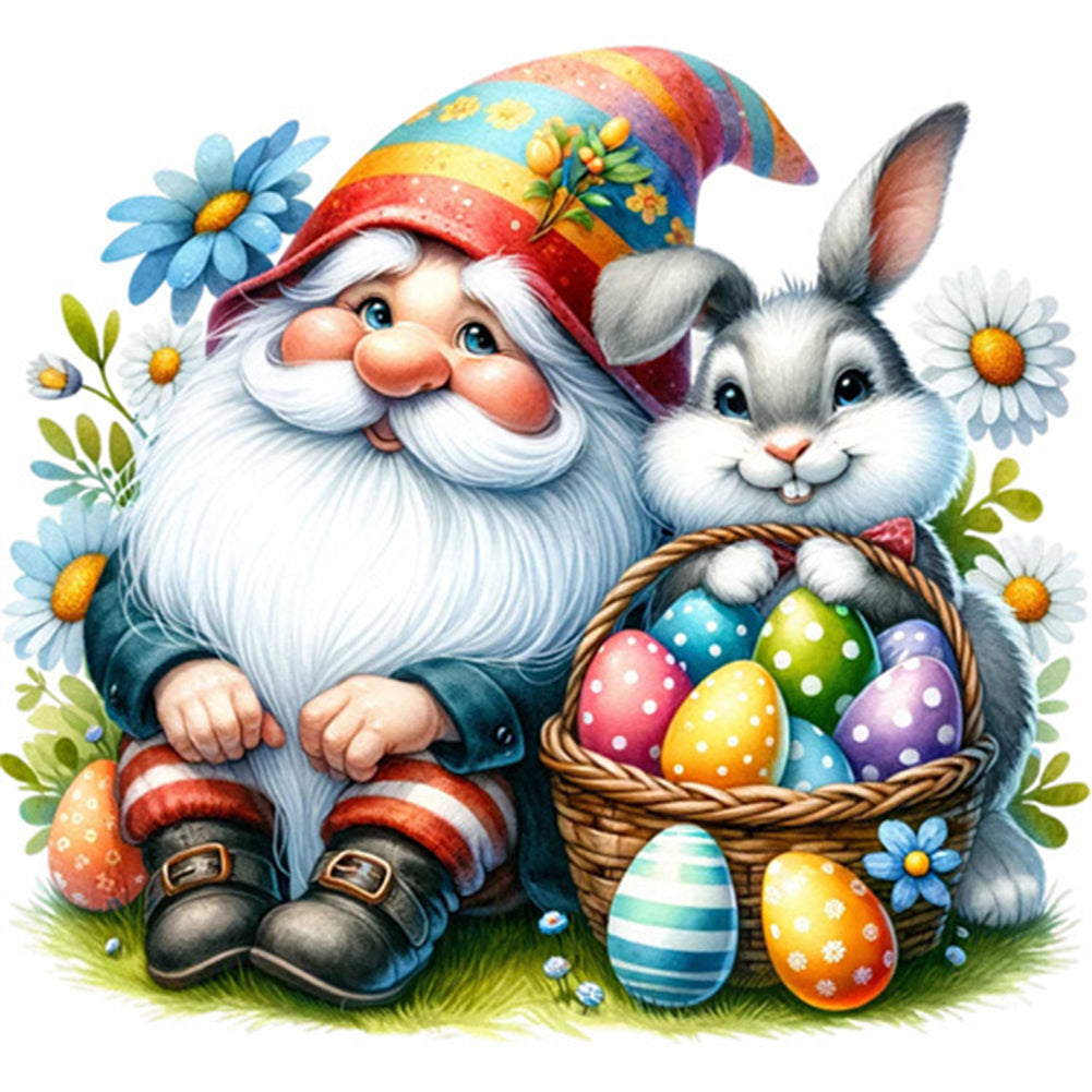 Diamond Painting - Full Square - Easter gnomes and animals (30*30CM)