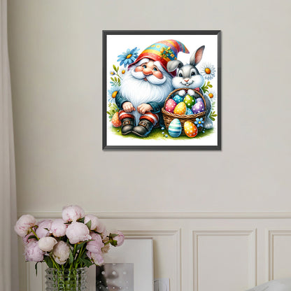 Diamond Painting - Full Square - Easter gnomes and animals (30*30CM)
