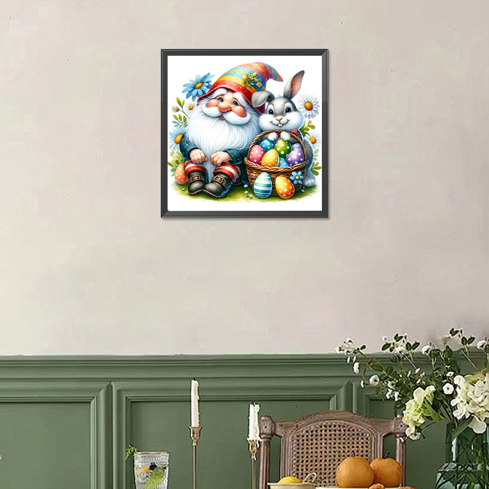 Diamond Painting - Full Square - Easter gnomes and animals (30*30CM)