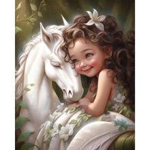 Load image into Gallery viewer, Diamond Painting - Full Square - little girl and horse (40*50CM)
